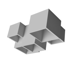PLAFONE DA SOFFITTO IN GESSO CERAMICO X 5 GU10