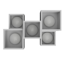 PLAFONE DA SOFFITTO IN GESSO CERAMICO X 5 GU10