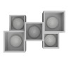 PLAFONE DA SOFFITTO IN GESSO CERAMICO X 5 GU10
