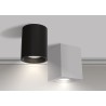 FIXED-R-N PLAFONE DA SOFFITTO ROTONDO IN METALLO NERO PER 1 GU10 FISSAGGIO CON FISCHER