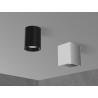 FIXED-R-N PLAFONE DA SOFFITTO ROTONDO IN METALLO NERO PER 1 GU10 FISSAGGIO CON FISCHER