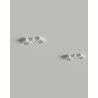 BLOCKING 2 PLAFONE IN GESSO CERAMICO CON LINEA TRAPEZOIDALE  28X28 H6 COMPLETO DI PORTA LAMPADA 2 GX53