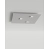 BLOCKING 1 PLAFONE IN GESSO CERAMICO CON LINEA TRAPEZOIDALE 13X12 H4,6 COMPLETO DI PORTA LAMPADA GX53