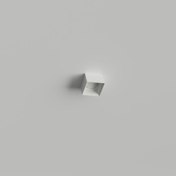 PARA2 PLAFONE IN GESSO CERAMICO DALLA FORMA CUBICA CON PROFILI SLIM 12,3X12,3 H7,8 COMPLETO DI PORTA LAMPADA GX53