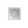 PLAP4 PLAFONE IN GESSO CERAMICO DALLA FORMA CUBICA E PROFILO INFERIORE INCLINATO 11X11 H15 COMPLETO DI PORTA LAMPADA GX53