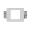 BASE UNIVERSALE DA INCASSO IN GESSO CERAMICO X PUNTI LUCE E COPPETTE 18X14 H3,7 CON ALETTE REGOLABILI