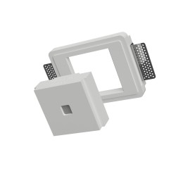 PUNTO LUCE DA INCASSO IN GESSO CERAMICO CON LED BRIDGELUX  10X10 7H COMPLETO DI BASE 3CCT