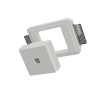 PUNTO LUCE DA INCASSO IN GESSO CERAMICO CON LED BRIDGELUX  10X10 7H COMPLETO DI BASE 3CCT