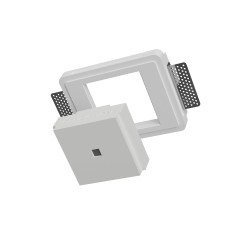 PUNTO LUCE DA INCASSO IN GESSO CERAMICO CON LED BRIDGELUX  10X10 7H COMPLETO DI BASE 3CCT