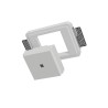 PUNTO LUCE DA INCASSO IN GESSO CERAMICO CON LED BRIDGELUX  10X10 7H COMPLETO DI BASE 3CCT