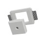 PUNTO LUCE DA INCASSO IN GESSO CERAMICO LED BRIDGELUX  10X10 H7 COMPLETO DI BASE 3CCT