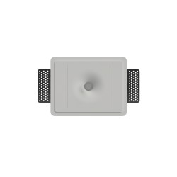 PUNTE LUCE DA INCASSO IN GESSO CERAMICO CON LED BRIDGELUX 10X10 H7 COMPLETO DI BASE - 3CCT