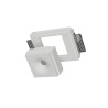 PUNTE LUCE DA INCASSO IN GESSO CERAMICO CON LED BRIDGELUX 10X10 H7 COMPLETO DI BASE - 3CCT