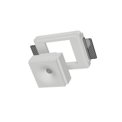 PUNTE LUCE 3W DA INCASSO IN GESSO CERAMICO CON LED BRIDGELUX 10X10 H7 COMPLETO DI BASE - 3CCT