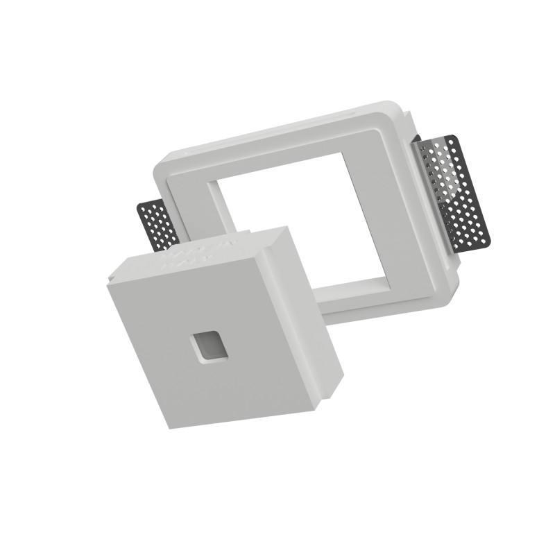 PUNTO LUCE DA INCASSO IN GESSO CERAMICO CON LED BRIDGELUX  10X10 7H COMPLETO DI BASE 3CCT