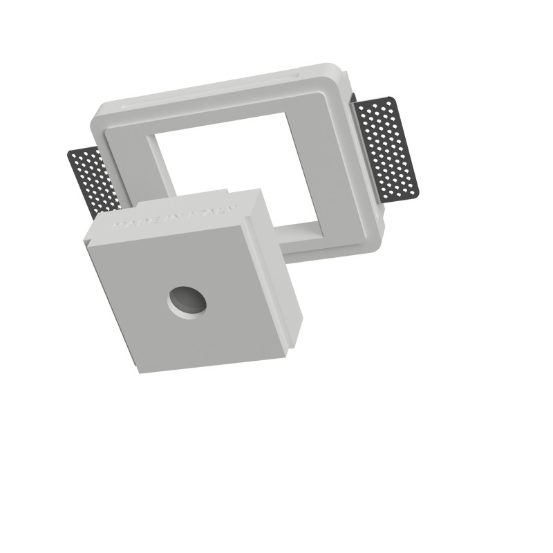 PUNTO LUCE DA INCASSO IN GESSO CERAMICO CON LED BRIDGELUX  10X10 H7 COMPLETO DI BASE 3CCT