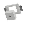 PUNTO LUCE DA INCASSO IN GESSO CERAMICO CON LED BRIDGELUX  10X10 H7 COMPLETO DI BASE 3CCT