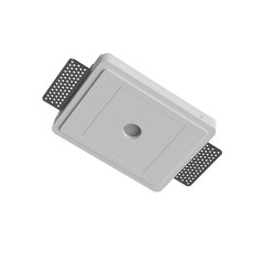PUNTO LUCE DA INCASSO IN GESSO CERAMICO CON LED BRIDGELUX  10X10 H7 COMPLETO DI BASE 3CCT