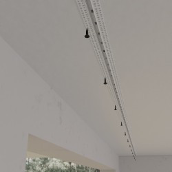 Boreale 1Mt - BINARIO IN ALLUMINIO AD INCASSO PER STRIP LED E FILO TENDA DA 1MT