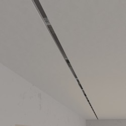 Boreale 1Mt - BINARIO IN ALLUMINIO AD INCASSO PER STRIP LED E FILO TENDA DA 1MT