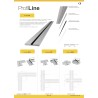 ALLOGGIO LED IN CARTONGESSO DA 13MM DA 2MT COMPLETO DI COVER P1