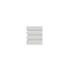 APPLIQUE A PARETE IN GESSO CERAMICO CON DIFFUSORE X 1 E27 RIGATO 30X11,5 CM PROFONDITA' 10CM