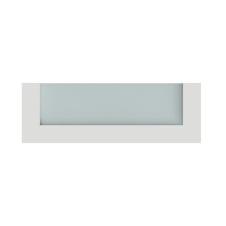 APPLIQUE A PARETE IN GESSO CERAMICO CON DIFFUSORE X 1 E27 RIGATO 30X11,5 CM PROFONDITA' 10CM