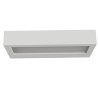 APPLIQUE A PARETE IN GESSO CERAMICO DALLA FORMA RETTANGOLARE 30X5 CM H 15 CON DOPPIA EMISSIONE COMPLETA DI DIFFUSORE ATTACCO 2X