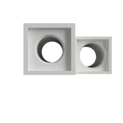 APPLIQUE A PARETE IN GESSO CERAMICO DOPPIO CUBO X 4 GU10 16X22 CM PROFONDITA' 9CM