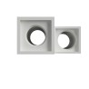 APPLIQUE A PARETE IN GESSO CERAMICO DOPPIO CUBO X 4 GU10 16X22 CM PROFONDITA' 9CM