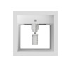APPLIQUE A PARETE IN GESSO CERAMICO LISCIO X 1 G9 DA 11,5CMX11,5CM