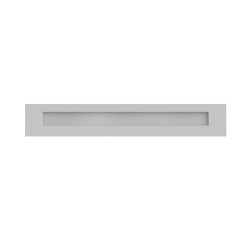 APPLIQUE A PARETE IN GESSO CERAMICO X 3 E14 RETTANGOLARE CON DIFFUSORE SOLO SOTTO