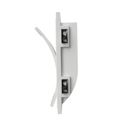APPLIQUE DA ICASSO IN GESSO CERAMICO 28X28CM PROFONDITA 9CM COMPLETO DI PORTA LAMPADA R7S
