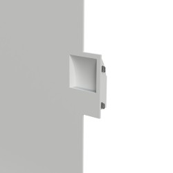 APPLIQUE DA INCASSO IN GESSO CERAMICO 29X43CM PROFONDITA 7,5CM COMPLETO DI PORTA LAMPADA 3XGU10