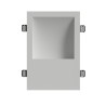 APPLIQUE DA INCASSO IN GESSO CERAMICO 29X43CM PROFONDITA 7,5CM COMPLETO DI PORTA LAMPADA 3XGU10