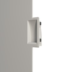 APPLIQUE DA INCASSO IN GESSO CERAMICO 37X23 PROFONDITA 7,5CM COMPLETO DI PORTA LAMPADA R7S