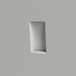 APPLIQUE DA INCASSO IN GESSO CERAMICO 37X23 PROFONDITA 7,5CM COMPLETO DI PORTA LAMPADA R7S