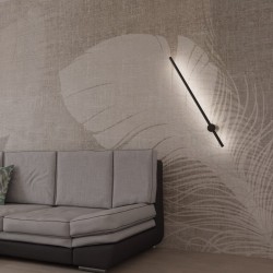 APPLIQUE IN ALLUMINIO NERO ORIENTABILE 80CM 16W CCT