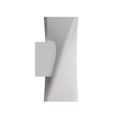 APPLIQUE IN GESSO CERAMICO  20X8 CM PROFONDITA' 10CM DOPPIA EMISSIONE COMPLETO DI PORTA LAMPADA GU10 E MOLLA BIANCA