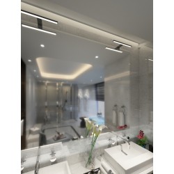 LAMPADA DA BAGNO IN POLICARBONATO  NERO  5W 400LM 4000K IP44 30CM