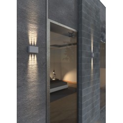 APPLIQUE IN TERMOPLASTICA NERO  PER ESTERNO IP65 UP&DOWN 2X1W 200LM CCT 10X11X4CM