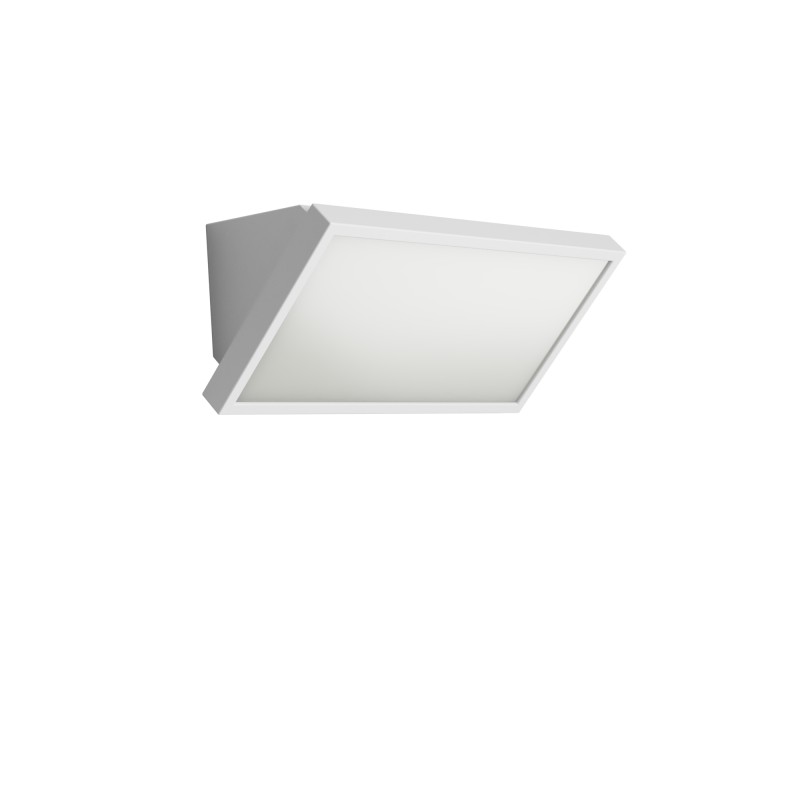 LAMPADA DA ESTERNO IN ALLUMINIO BIANCO  E VETRO 20W 2050LM  IP65 CCT  26,8X10,8X10,8CM
