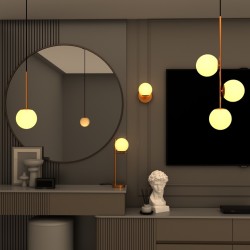 LAMPADA DA TAVOLO ORO SPAZZOLATO X 1 E14