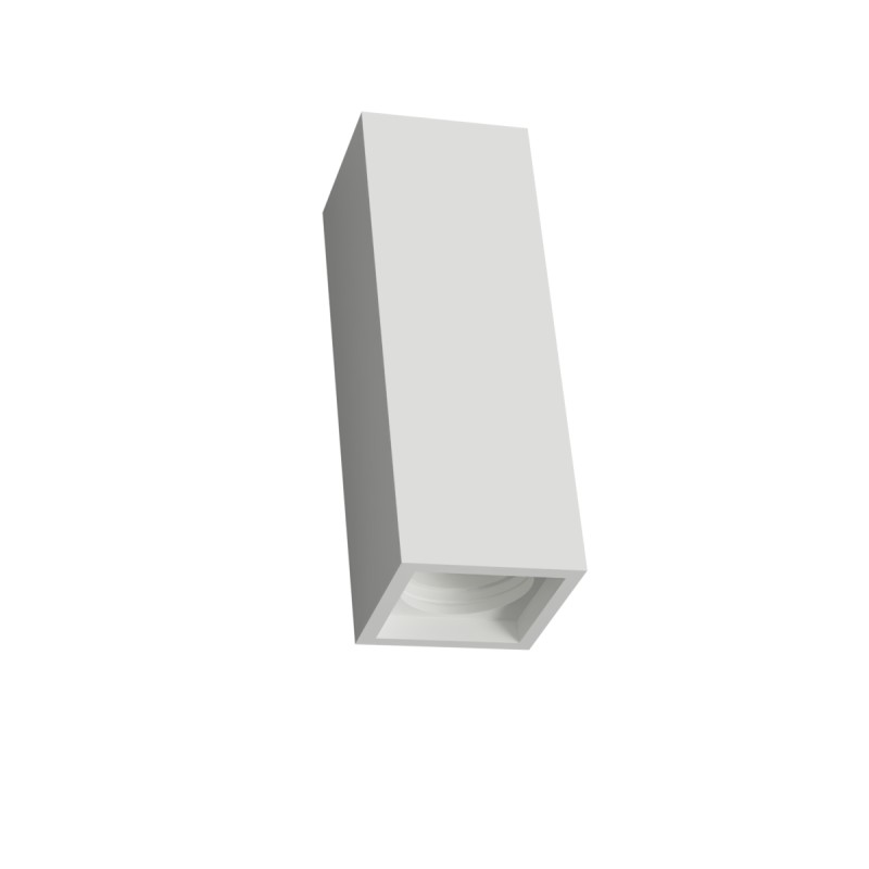 APPLIQUE A PARETE IN GESSO CERAMICO CUBO DOPPIA EMISSIONE X 2 GU10 21X7,5 CM