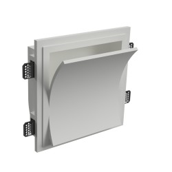 APPLIQUE DA ICASSO IN GESSO CERAMICO 28X28CM PROFONDITA 9CM COMPLETO DI PORTA LAMPADA R7S