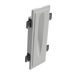 Verrocchio - 370 | SEGNAPASSI DA INCASSO IN GESSO CERAMICO X 1 MINIGU10 EFFETTO GOCCIA FORO 32X11,5 PROFONDITA' 6CM