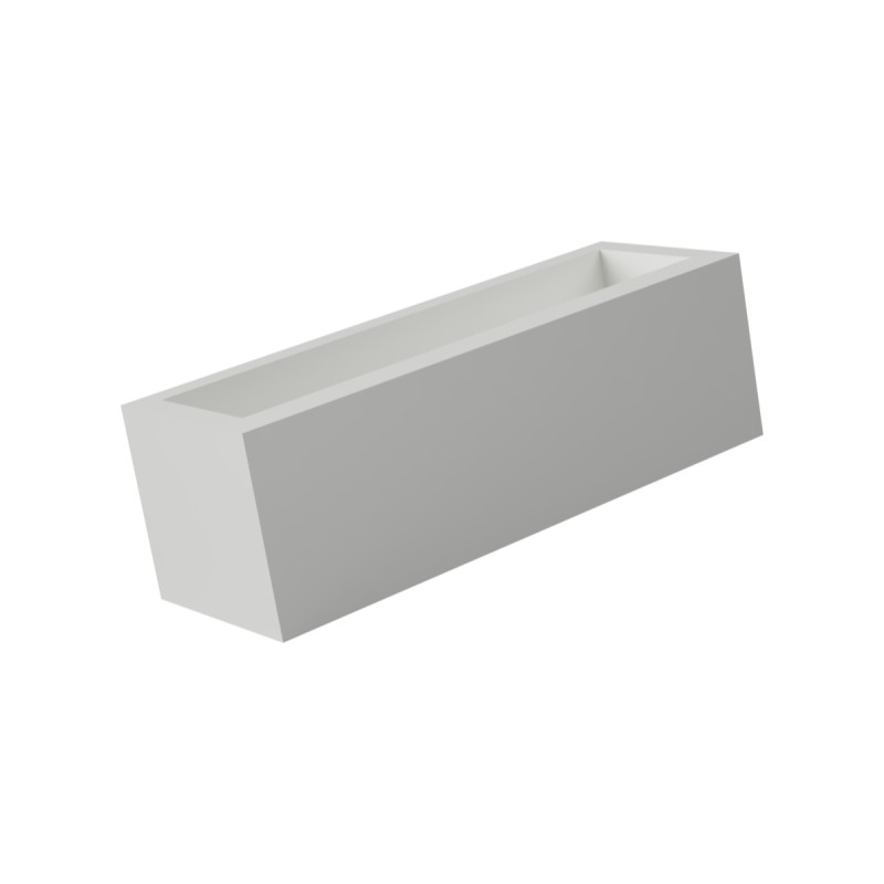 APPLIQUE A PARETE IN GESSO CERAMICO RETTANGOLARE X 1 E14 CON DIFFUSORE SOLO SOTTO