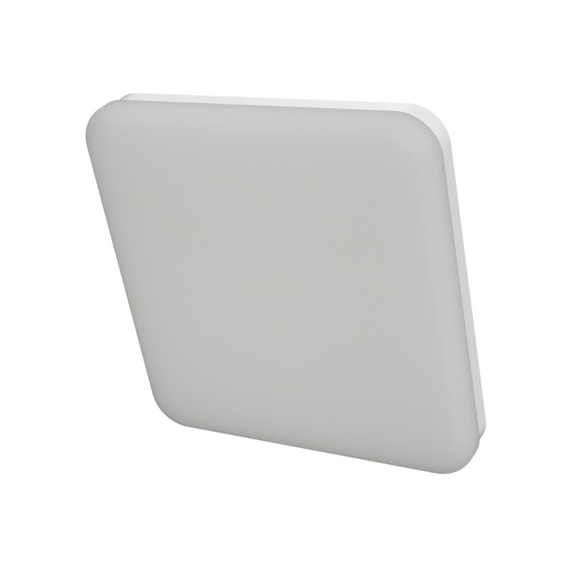 PLAFONE QUADRATO  IN TERMOPLASTICA BIANCA ED E DRIVER INTEGRATI 20W 4000K IP6519,8X19,8XH3,5CM
