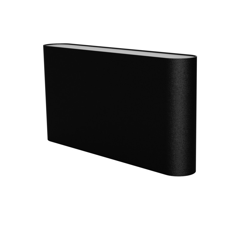 LAMPADA A PARETE IN ALLUMINIO NERO IP65 12W CCT 17,5X9CM