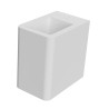 APPLIQUE IN GESSO CERAMICO CON FORMA CUBICA 11X12X7 CM CON DOPPIA EMISSIONE COMPLETO DI PORTA LAMPADA G9
